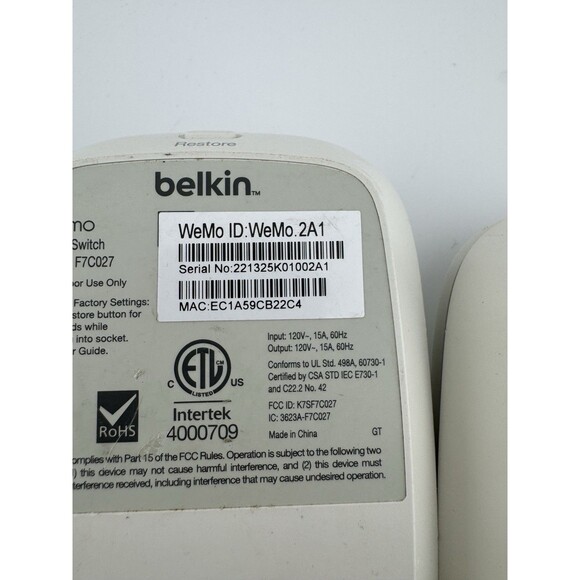 Belkin WeMo Smart Switches F7C027 - White (Pack of 3) - Picture 3 of 7